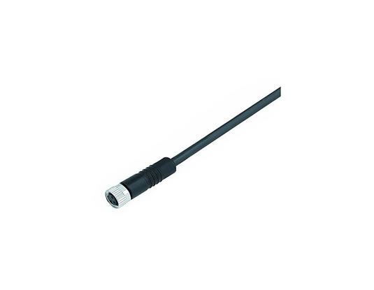M8 4Pin 電纜連接器、直頭、母頭