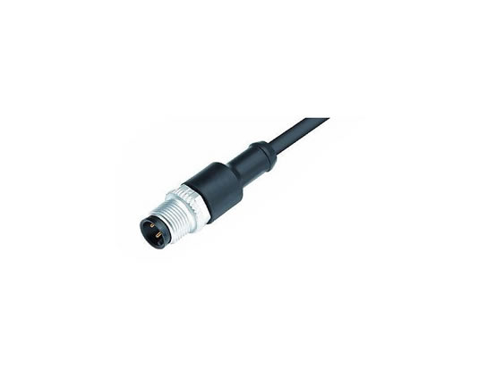 M12 4Pin 電纜連接器、直頭、公頭