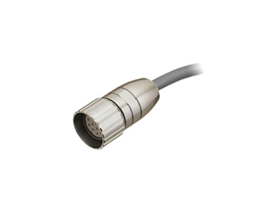 M23 12Pin 電纜連接器、直頭、母頭
